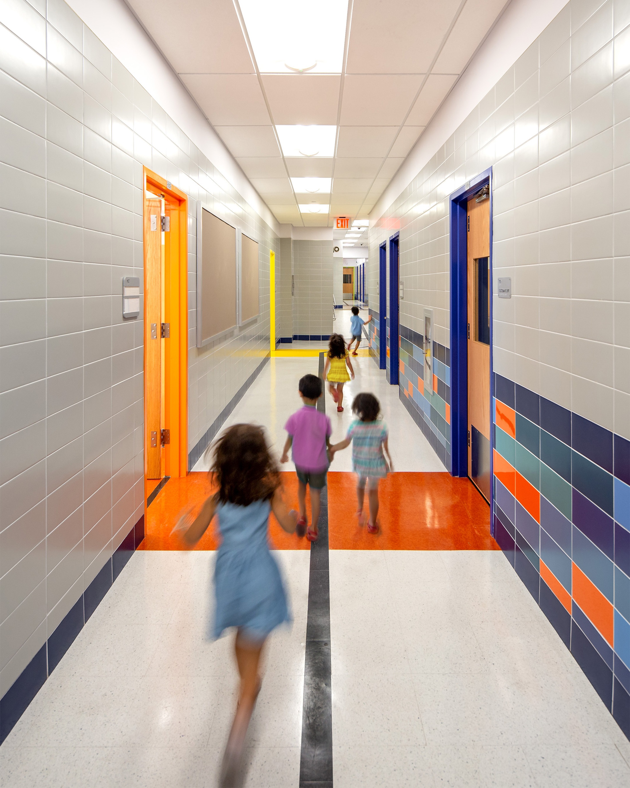 Pre-K Center at The Max 4 Pre-K students in the hallway