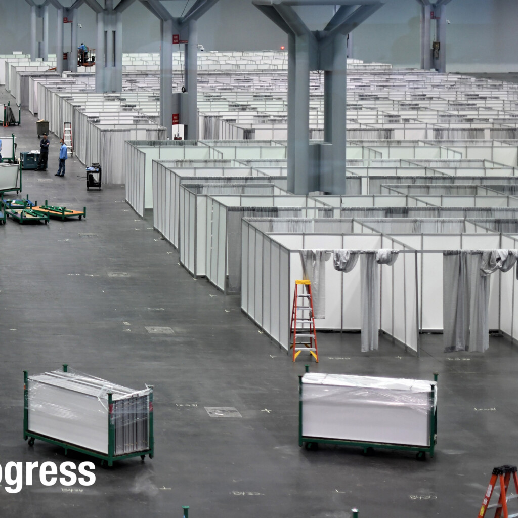 Javits Center Medical Station & Temporary Field Hospital in progress