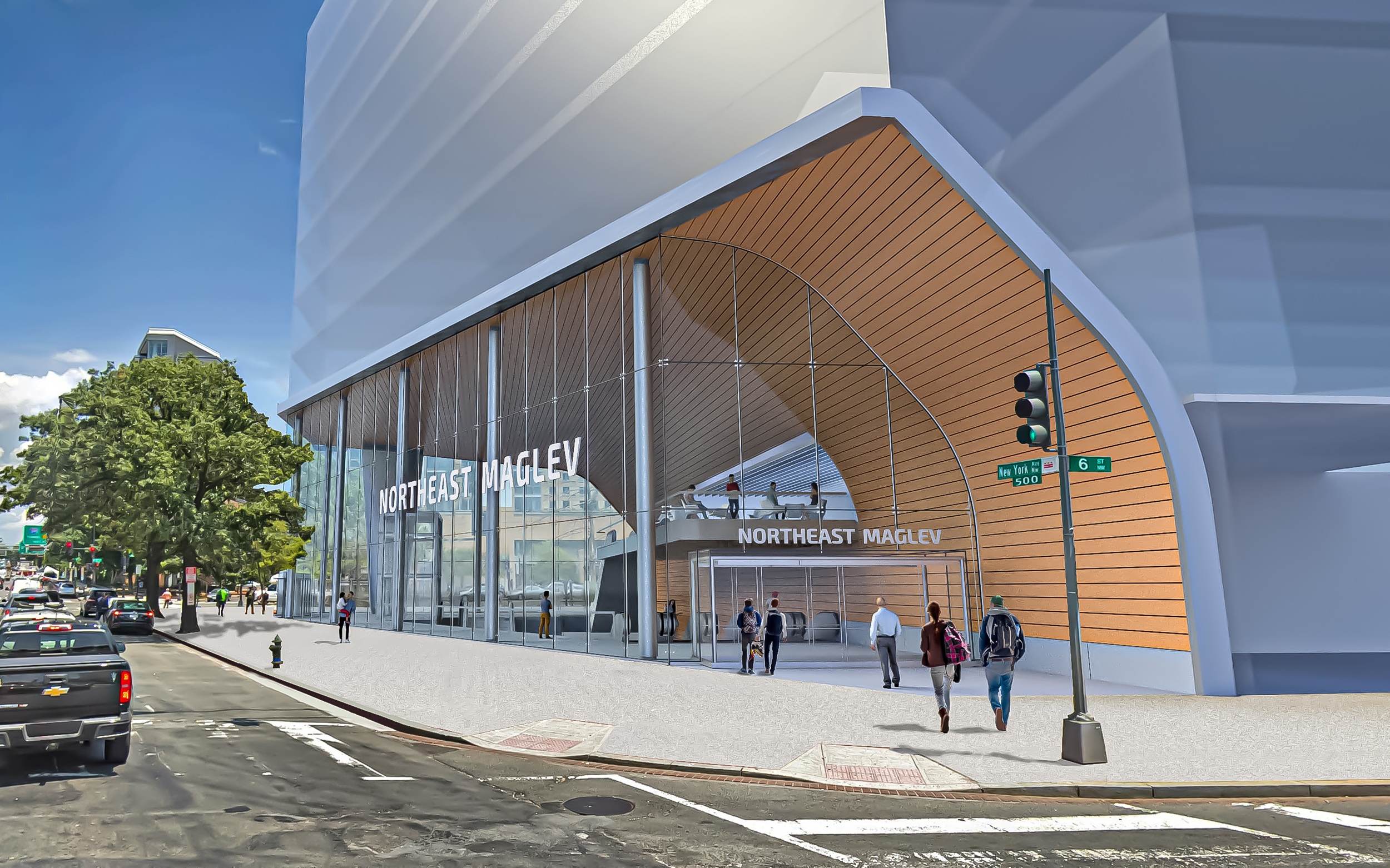Northeast Maglev 5 Northeast Maglev proposed station rendering