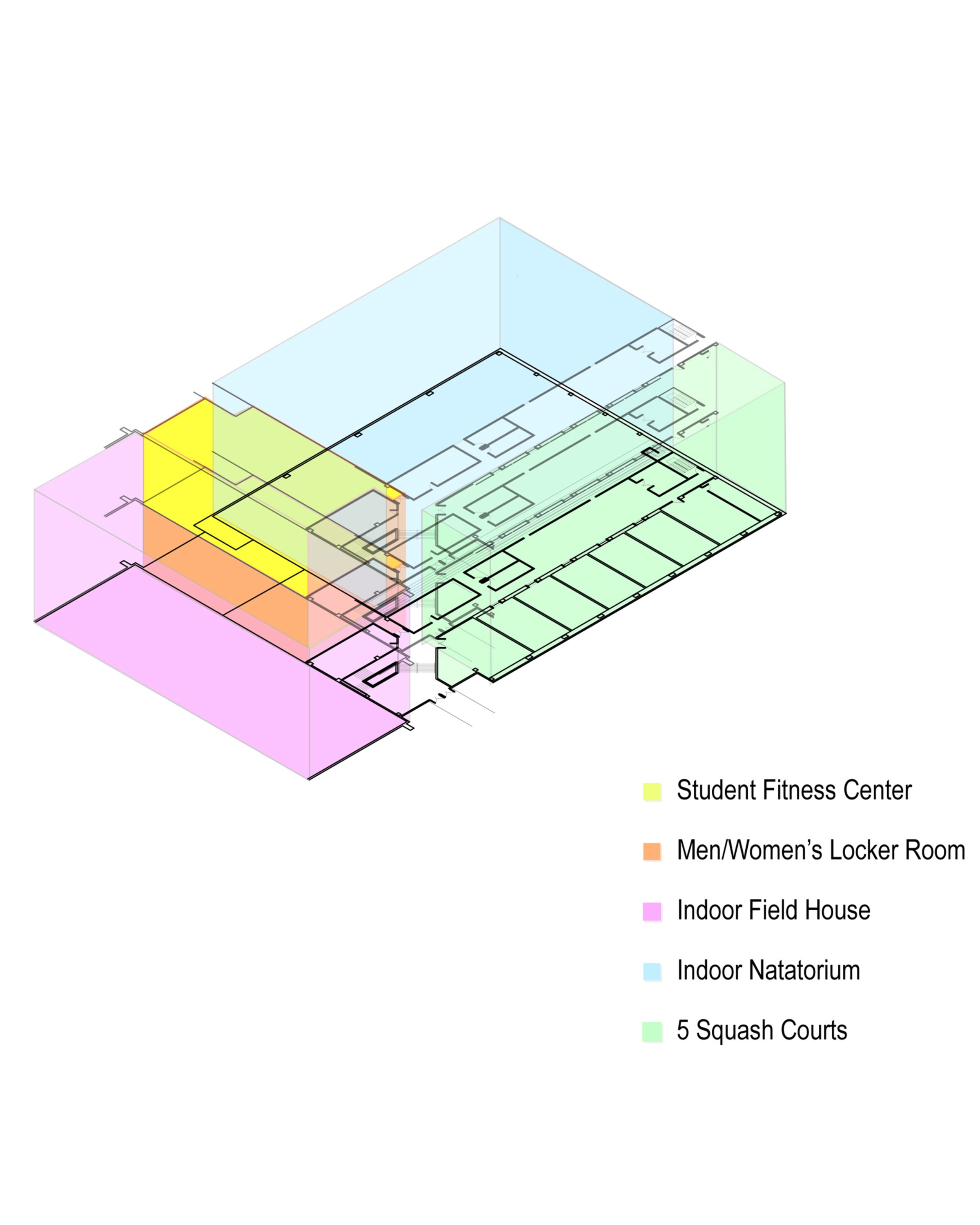 Fordham University Student Athletic Center 7 Fordham University Student Athletic Center Axonometric Drawing