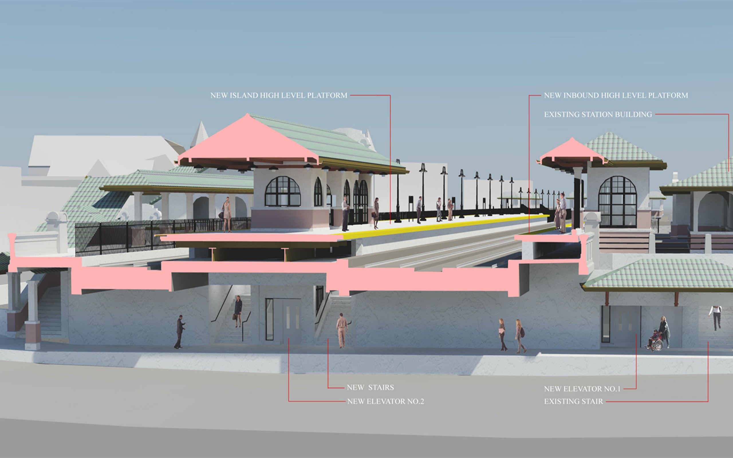 BOARD4 Ridgewood Station cross section rendering
