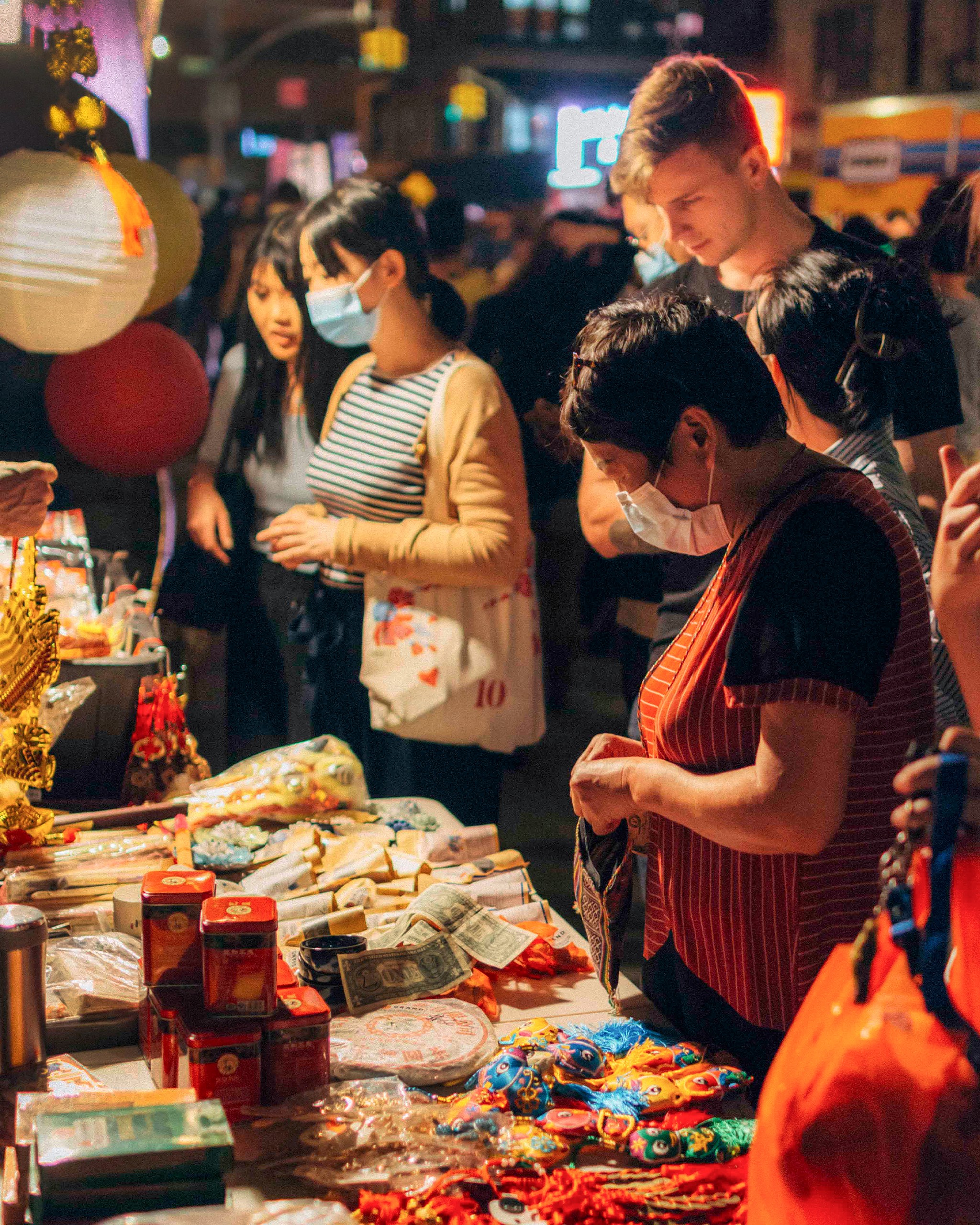 close up of a vendor booth at the Chinatown Night Market