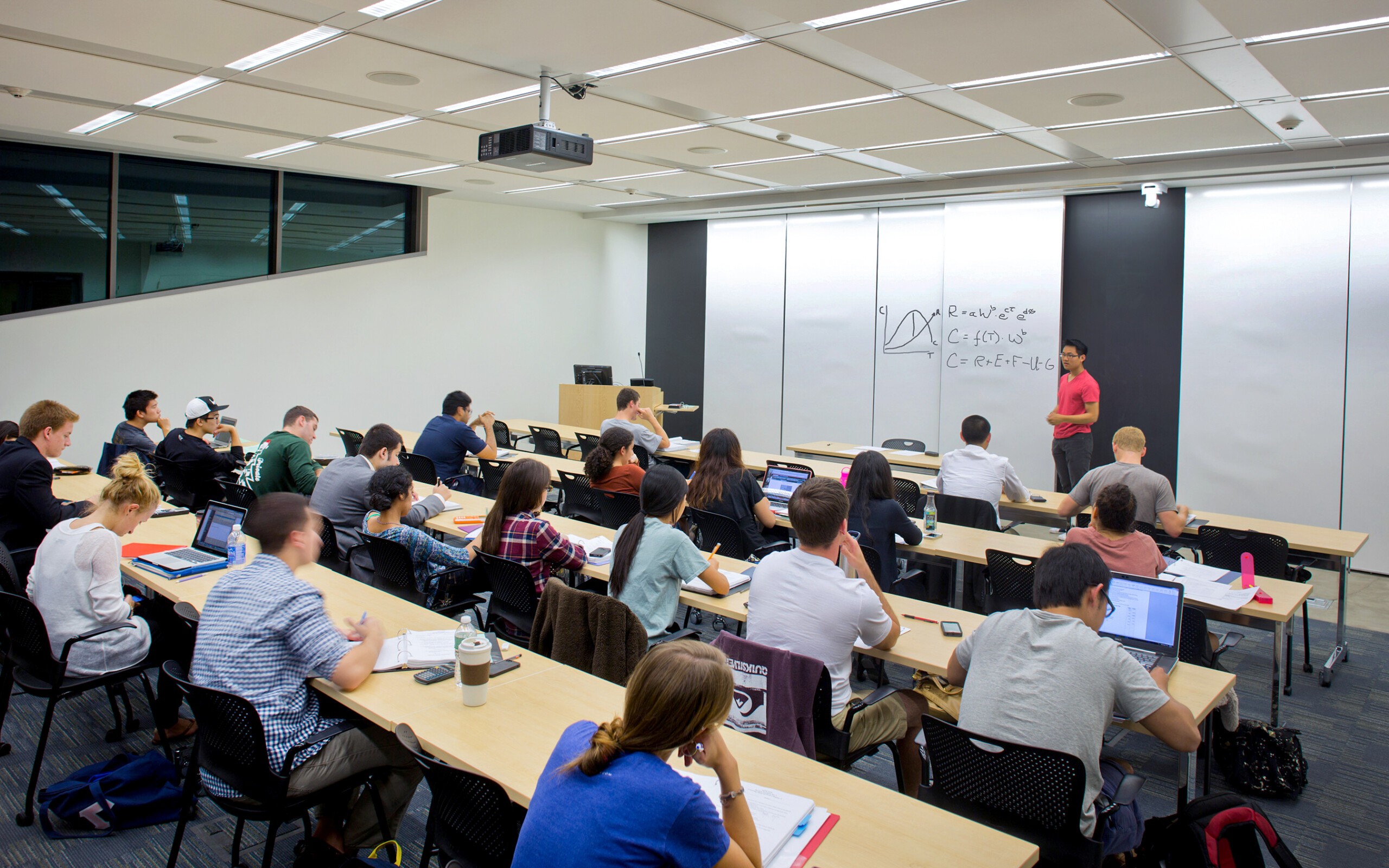 Classes being taught in the Fernow Hall addition