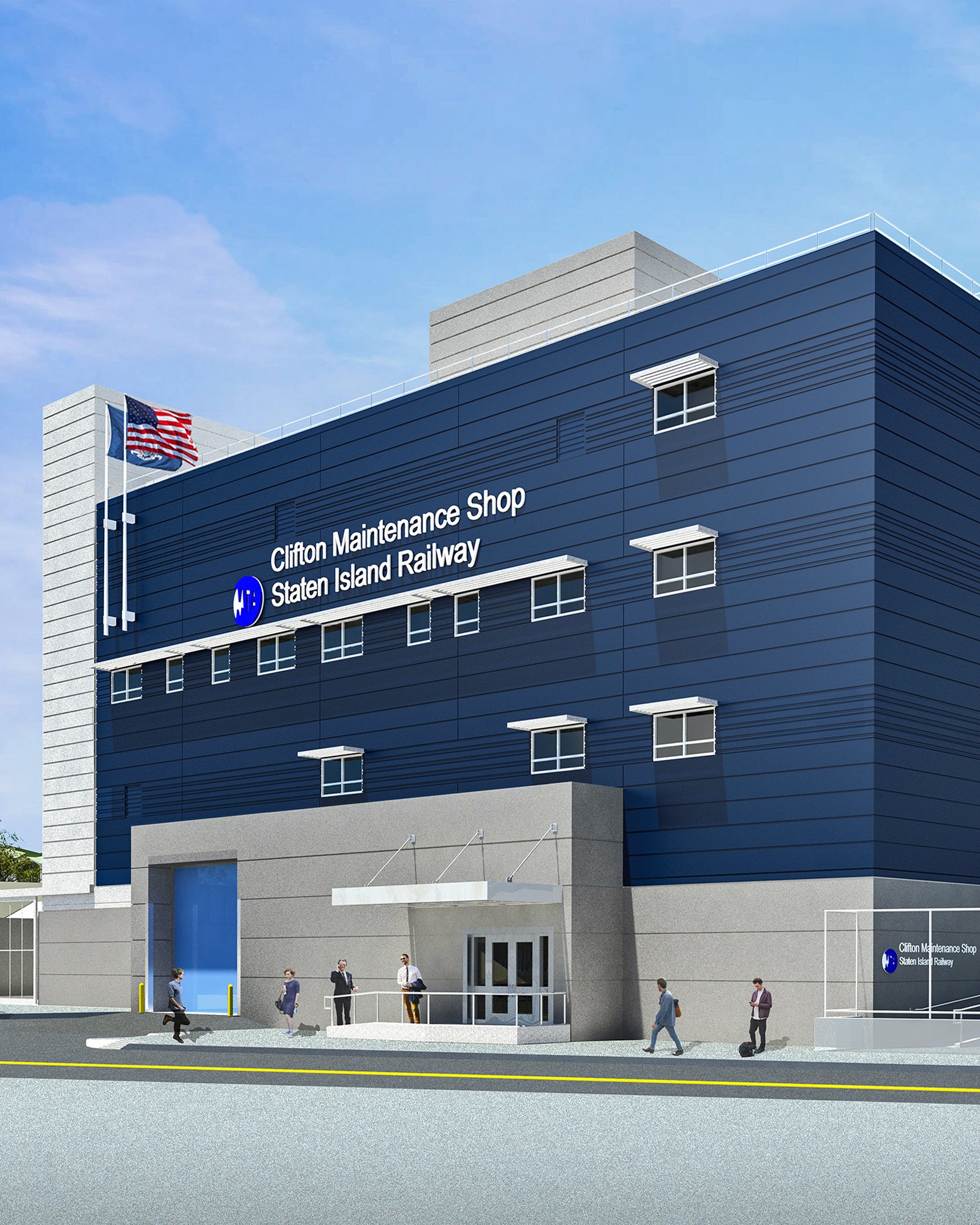 Clifton Railcar Maintenance Shop entrance rendering