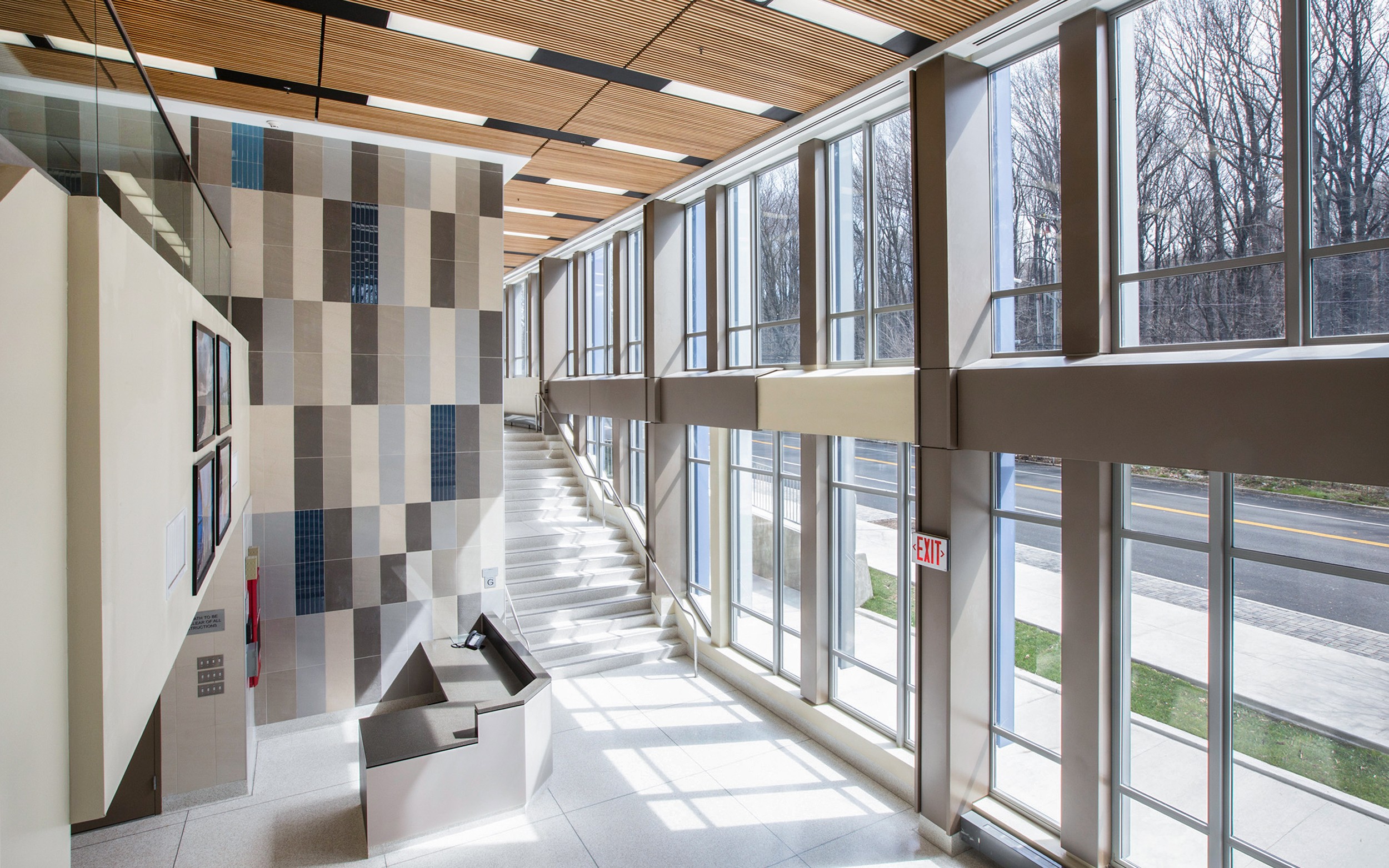 Susan E. Wagner High School Performing Arts Annex entry hallway/reception