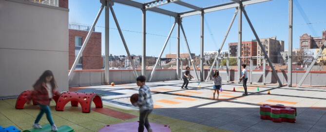 Samara Community School rooftop play area