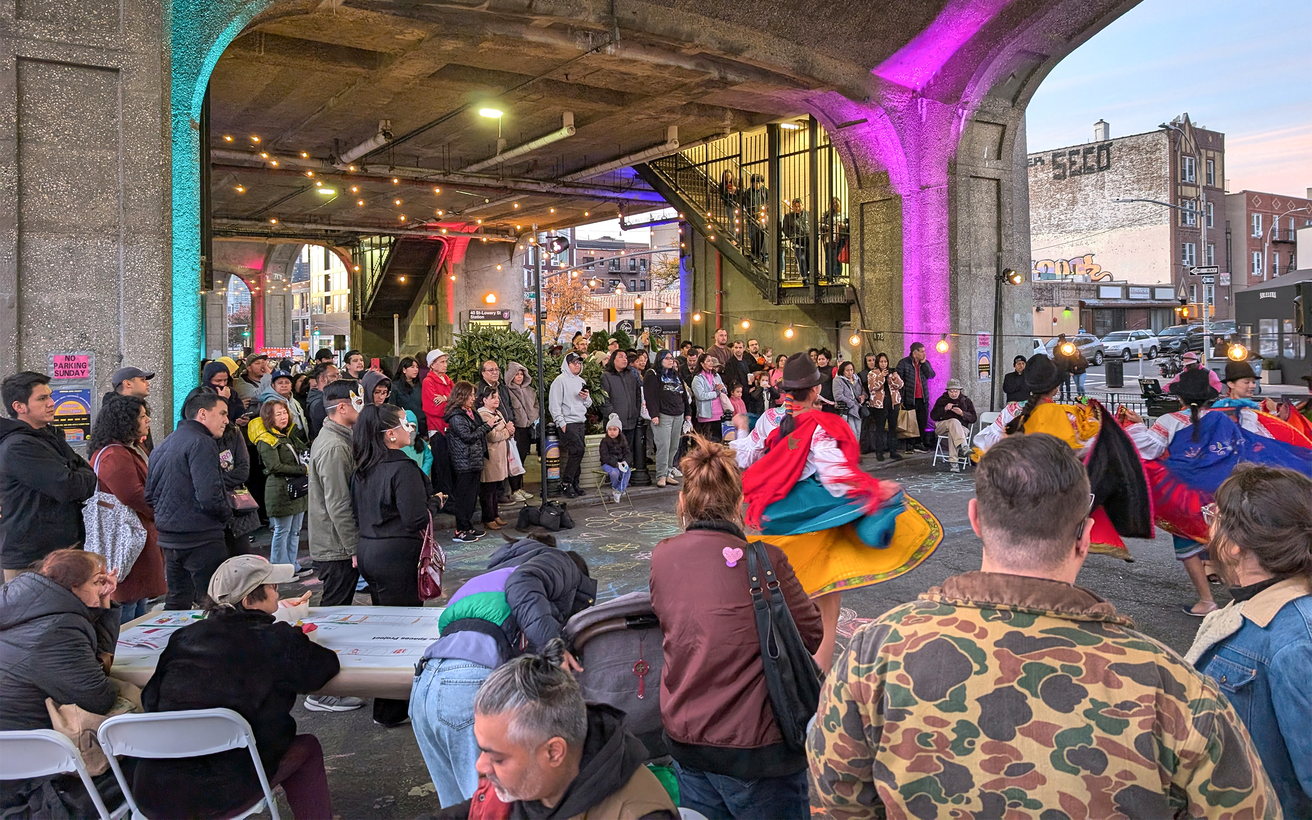 Sunnyside Public Realm Vision Plan - Night Market at Lowery Plaza